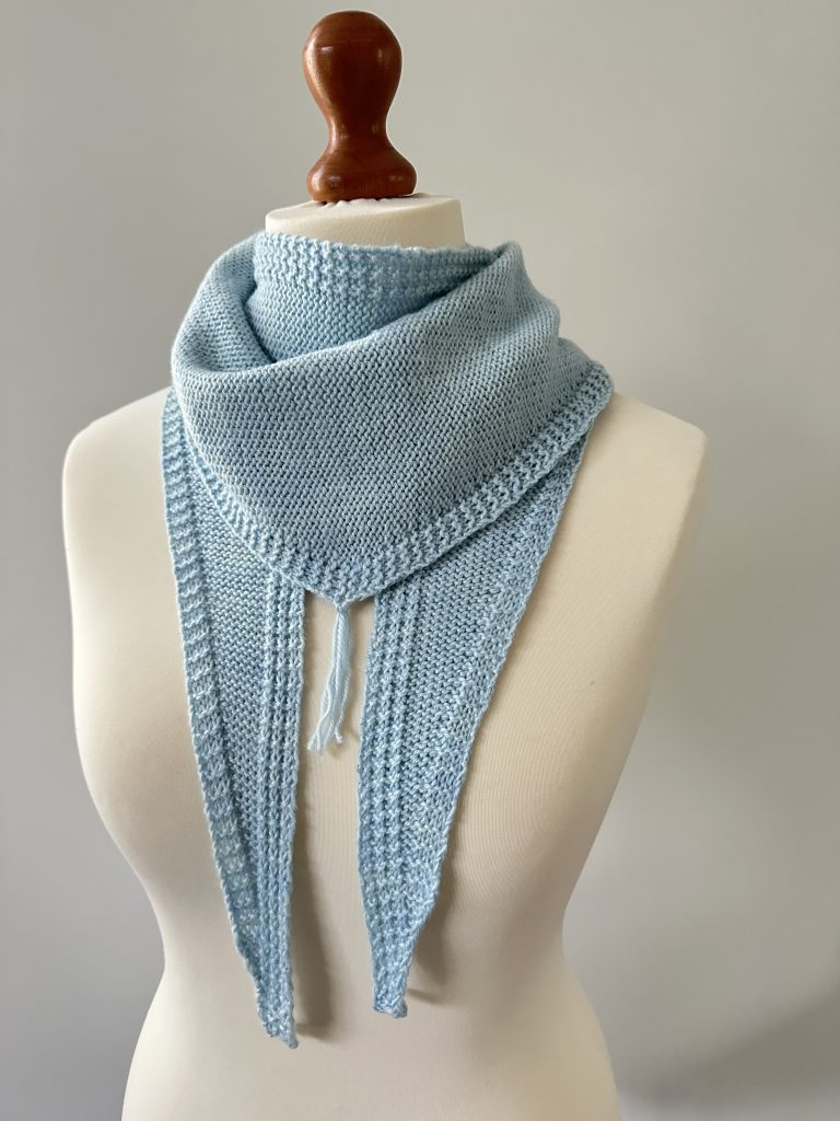 Winter Dew, a machine knit shawl